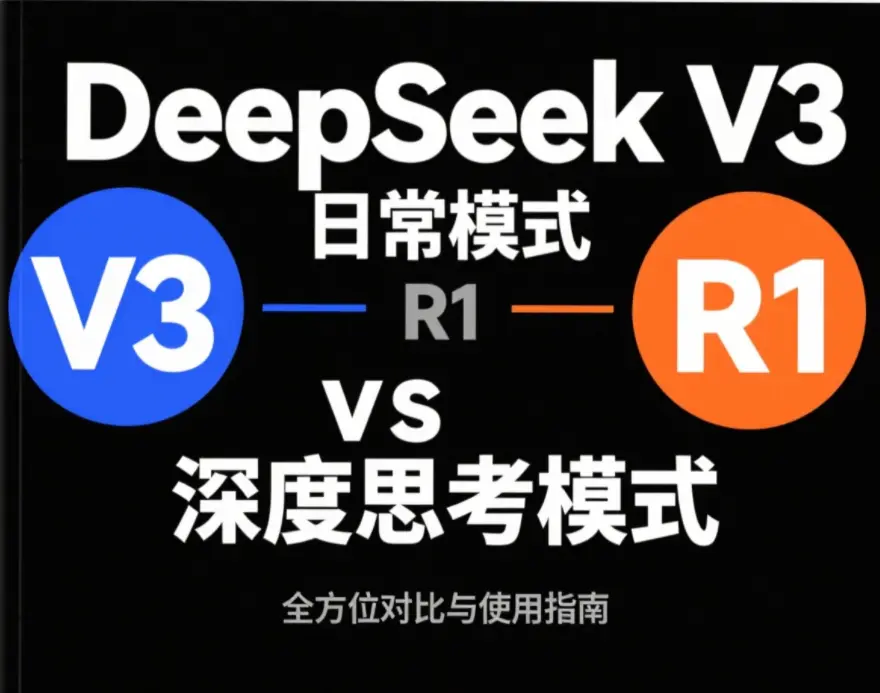 DeepSeek-V3日常模式 vs R1深度思考模式:全方位对比与使用指南